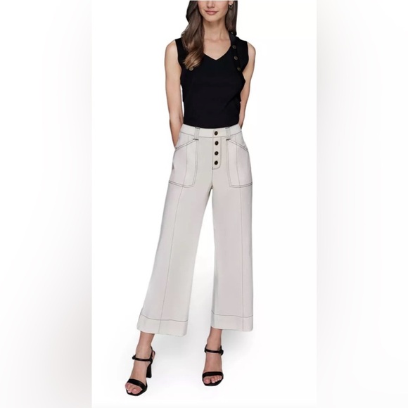 Karl Lagerfeld Pants - NWT KARL LAGERFELD Contrast Trim Wide Leg Coordinating Pants